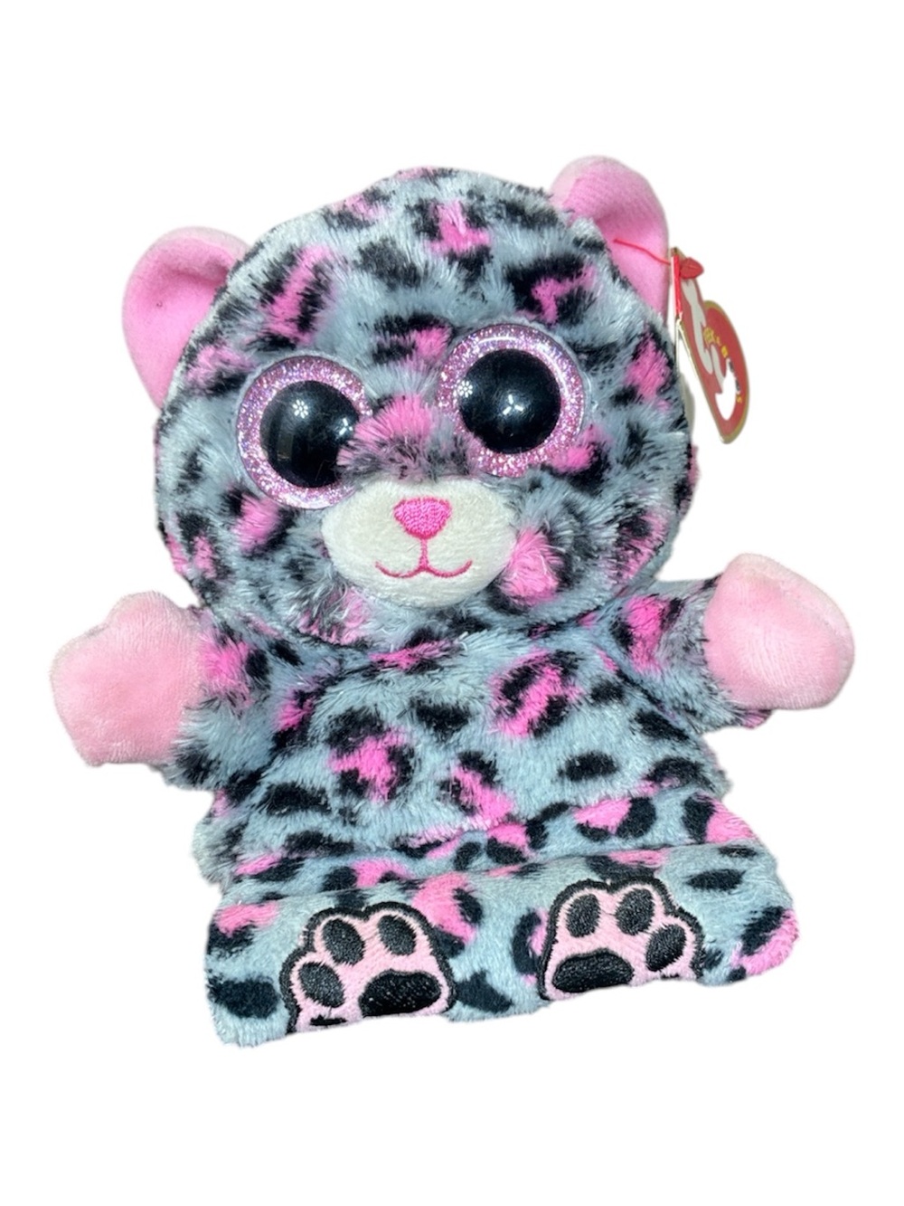 Ty Beanie Boos - Peek-A Boos Trixi The Leopard Cat 4" Phone Holder New With Tags